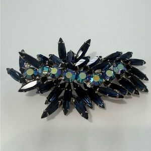 Sapphire Blue Crystal Brooch